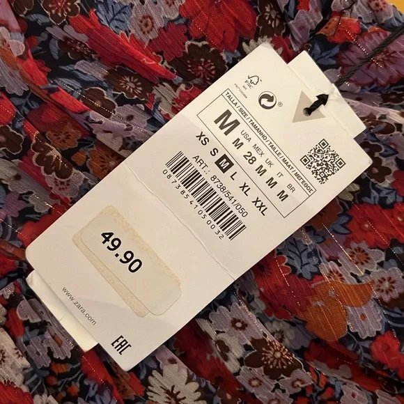ZARA Multicolor Floral Mini Dress - Picture 13 of 16